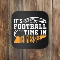 ItS Football Time In Tennessee Orange And White Coaster thumb 0