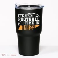 ItS Football Time In Tennessee Orange And White Tumbler thumb 0