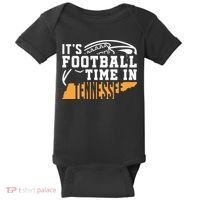 ItS Football Time In Tennessee Orange And White Baby Bodysuit thumb 0