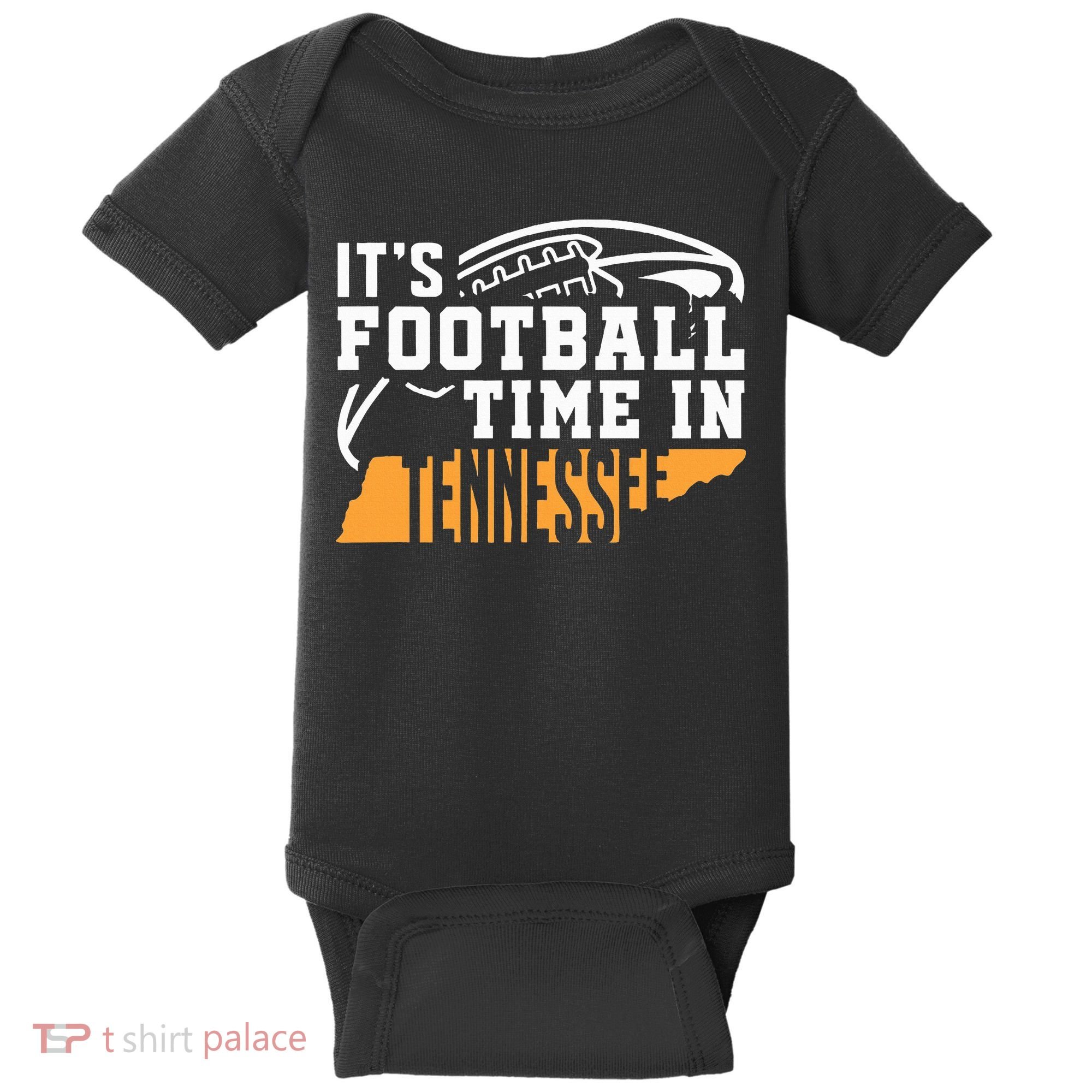 ItS Football Time In Tennessee Orange And White Baby Bodysuit