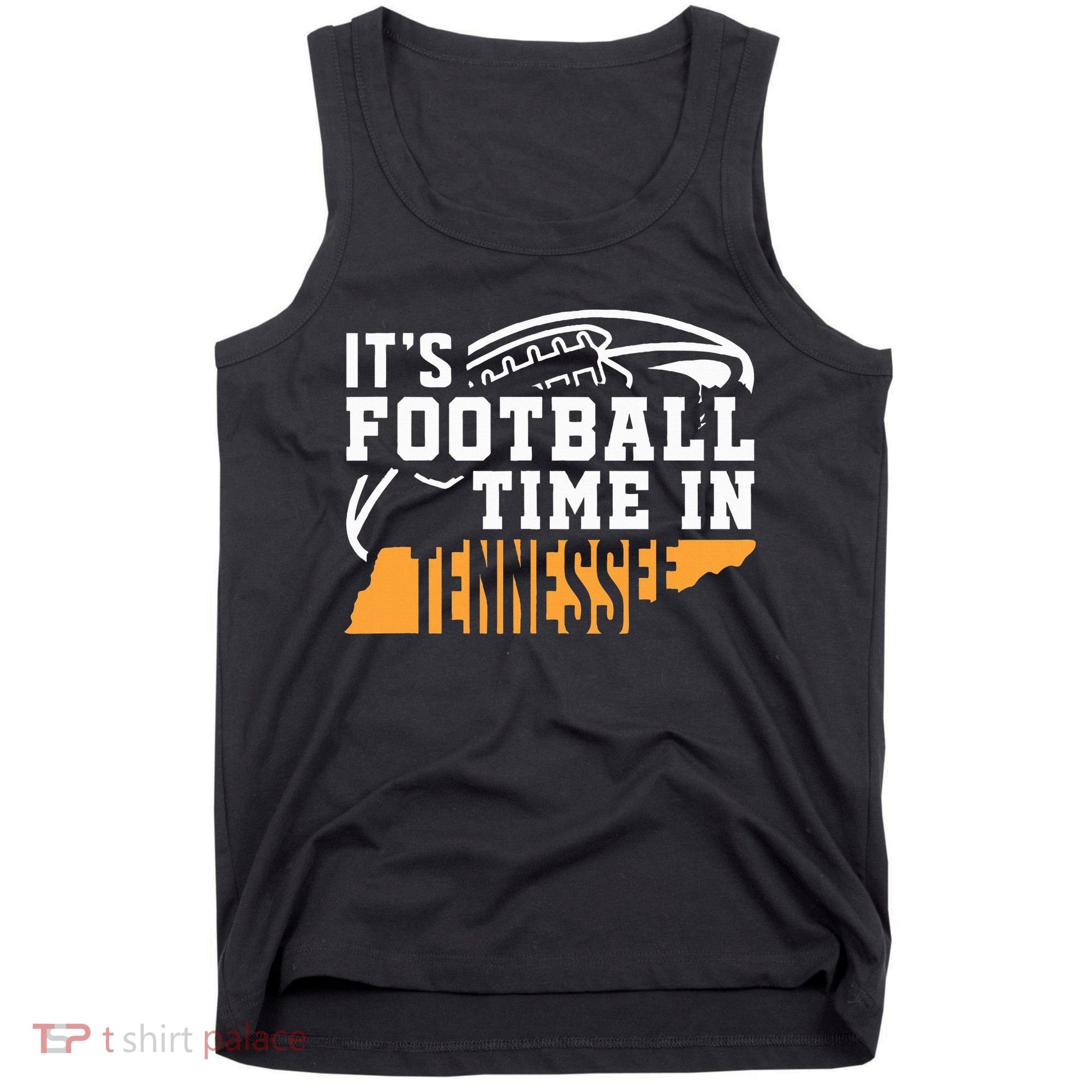 ItS Football Time In Tennessee Orange And White Tank Top