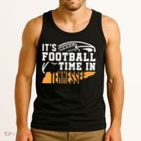 ItS Football Time In Tennessee Orange And White Tank Top thumb 3
