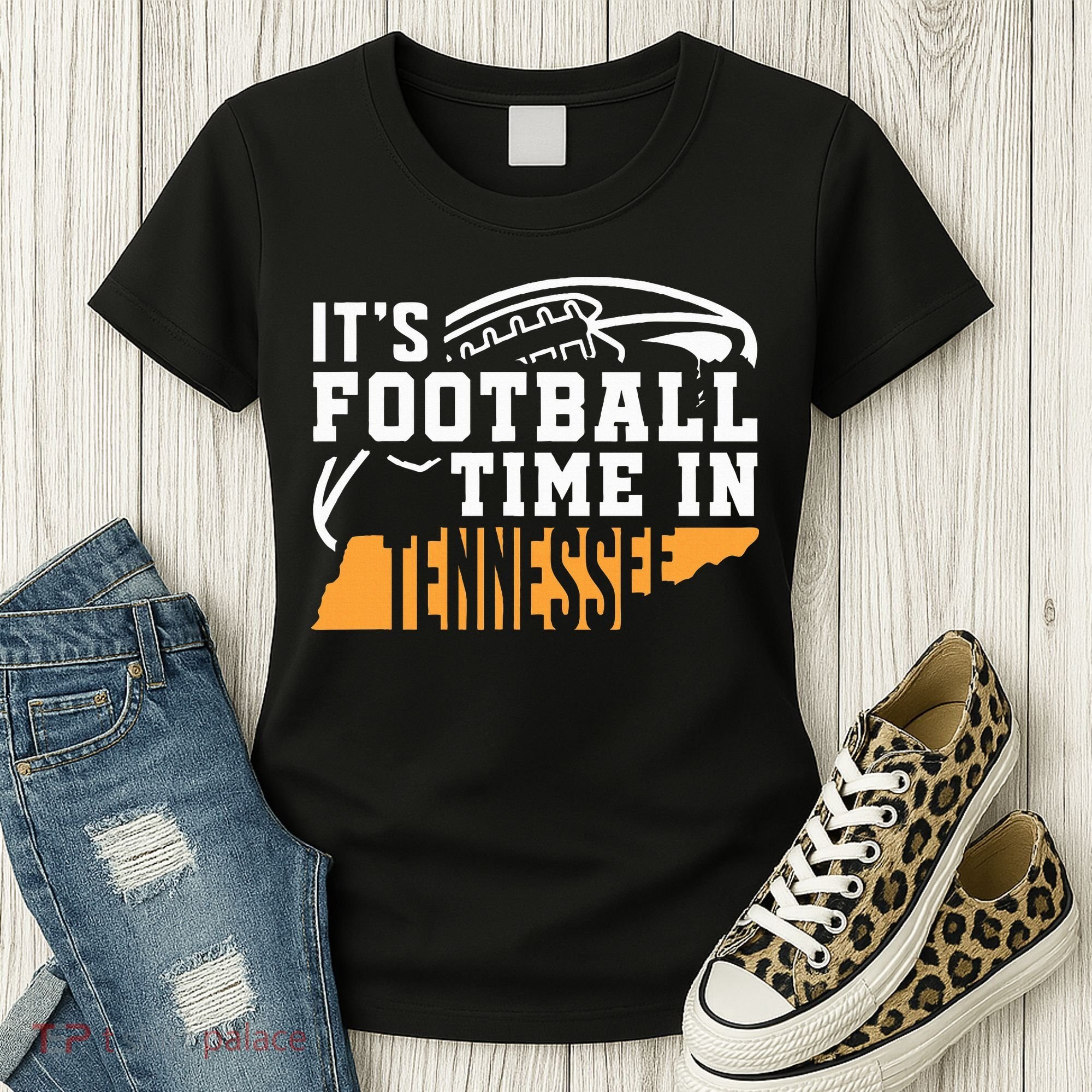 ItS Football Time In Tennessee Orange And White Women's T-Shirt