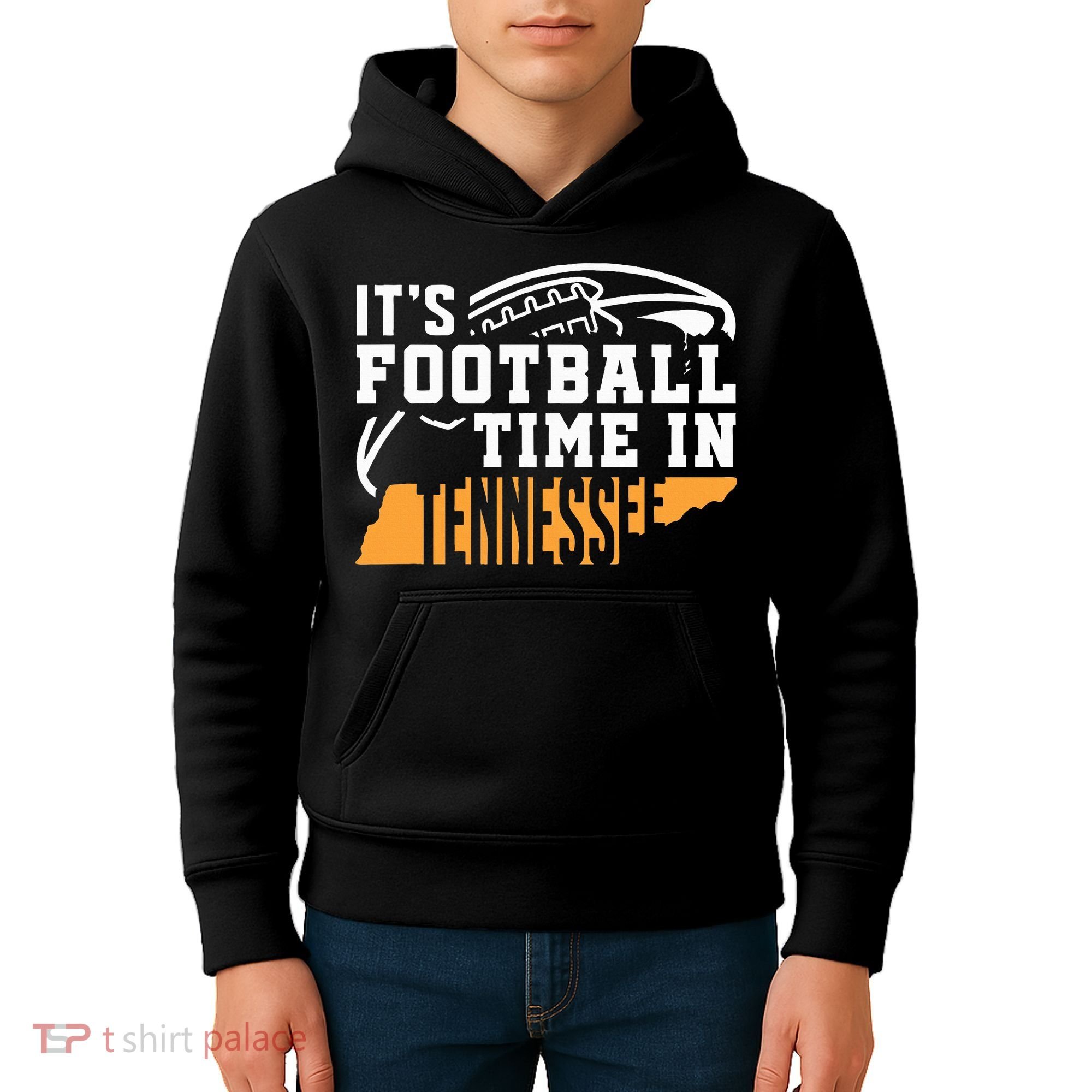 ItS Football Time In Tennessee Orange And White Kids Hoodie