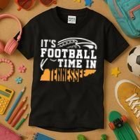 ItS Football Time In Tennessee Orange And White Kids T-Shirt thumb 3