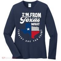 I'm From Texas What Country Are From Proud Texan Women's Long Sleeve Shirt thumb 0