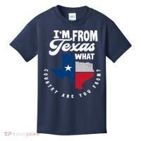 I'm From Texas What Country Are From Proud Texan Kids T-Shirt thumb 0