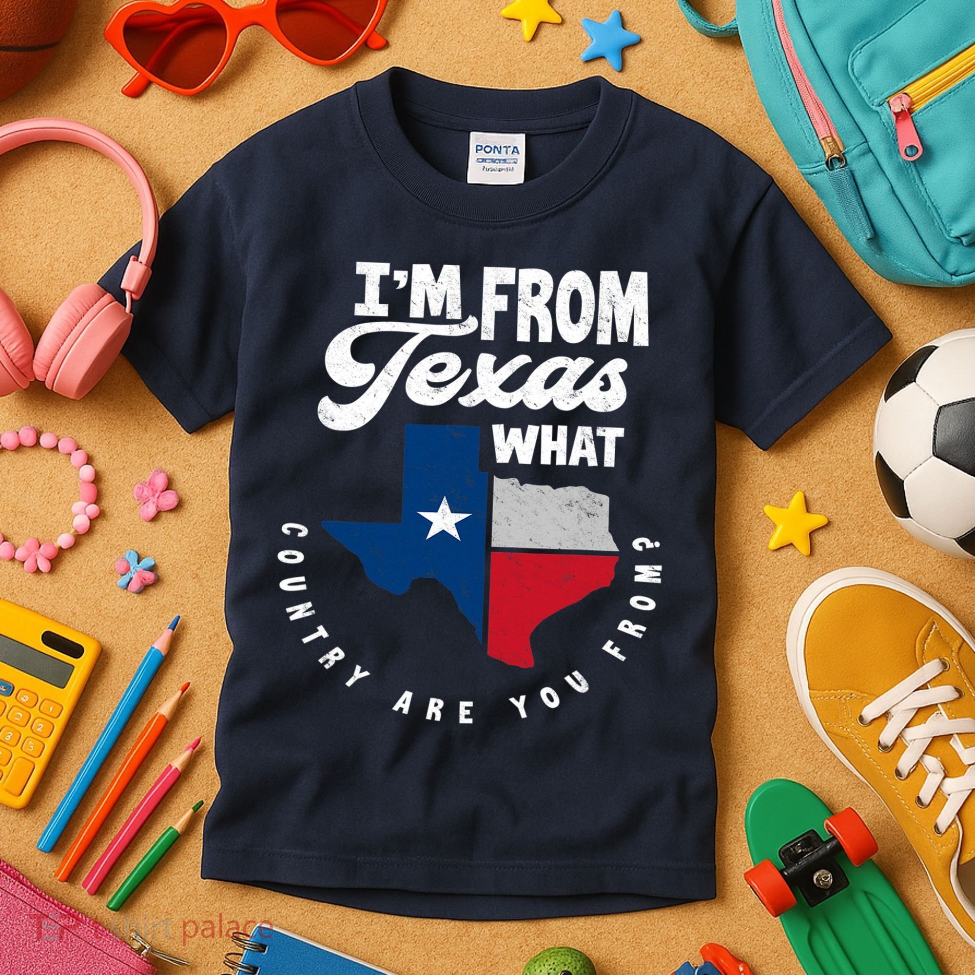 I'm From Texas What Country Are From Proud Texan Kids T-Shirt