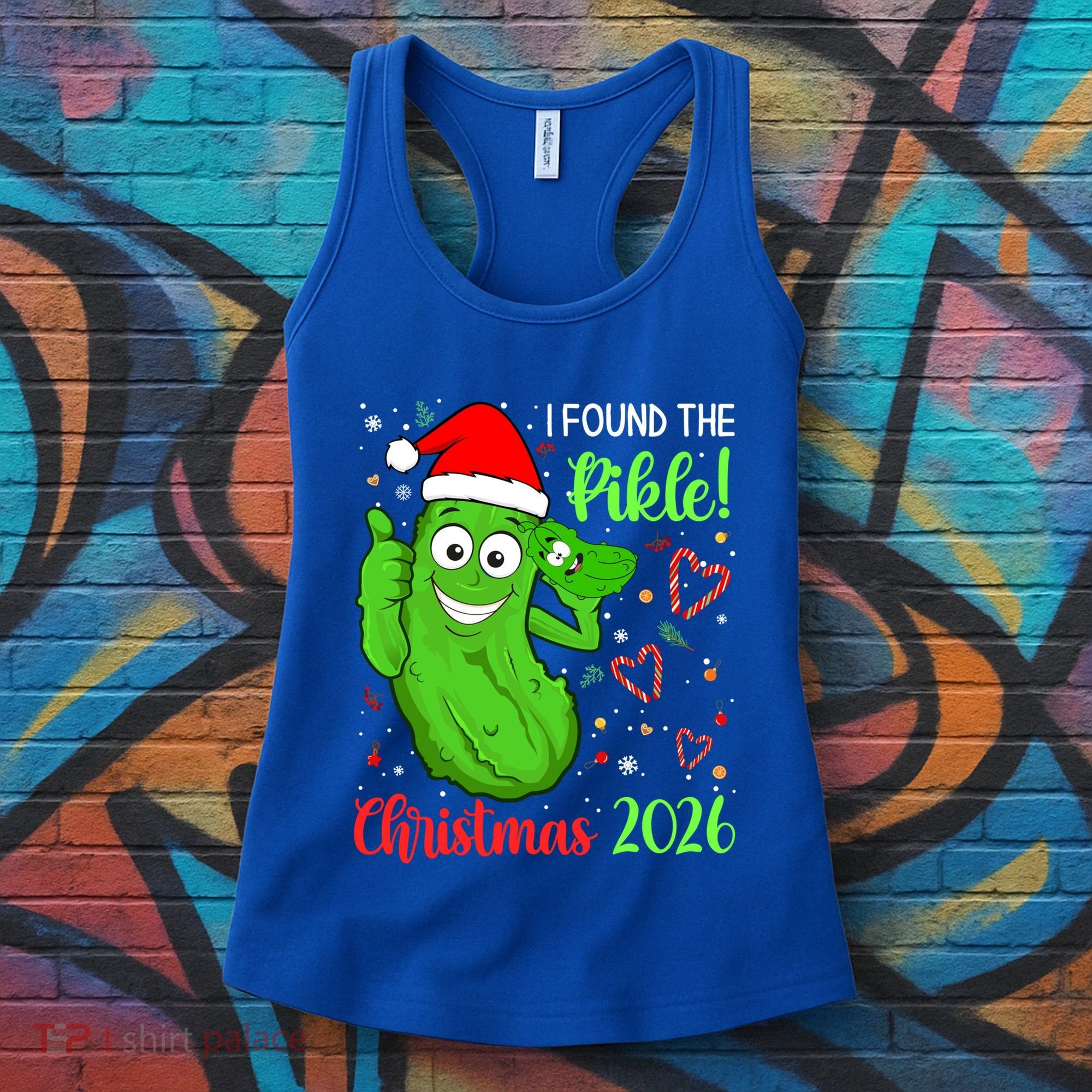 I Found The Pickle Christmas 2026 Funny Xmas Party Meaningful Gift Women's Tank Top