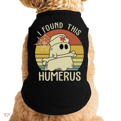 I Found This Humerus Halloween Nurse Nursing Ghost Humorous Doggie Tank