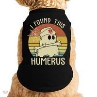 I Found This Humerus Halloween Nurse Nursing Ghost Humorous Doggie Tank thumb 0