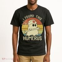 I Found This Humerus Halloween Nurse Nursing Ghost Humorous Tall T-Shirt thumb 2