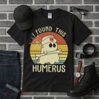I Found This Humerus Halloween Nurse Nursing Ghost Humorous Tall T-Shirt thumb 3
