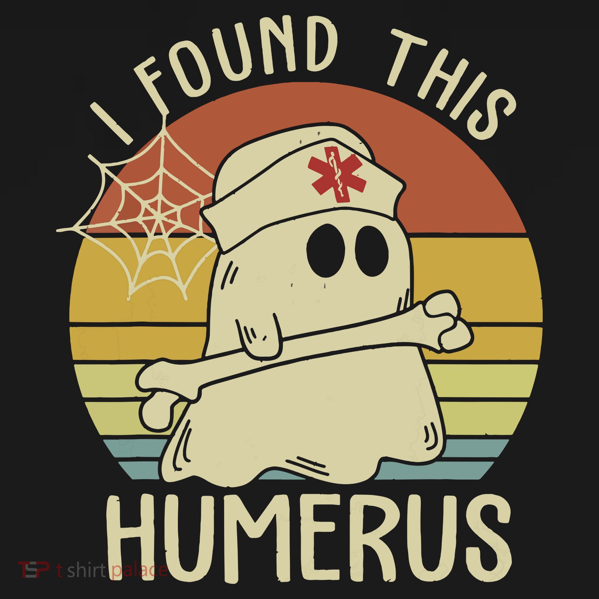 I Found This Humerus Halloween Nurse Nursing Ghost Humorous Tall T-Shirt