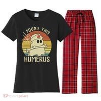 I Found This Humerus Halloween Nurse Nursing Ghost Humorous Women's Flannel Pajama Set thumb 0