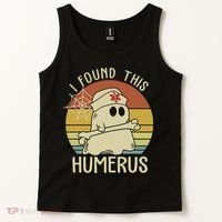 I Found This Humerus Halloween Nurse Nursing Ghost Humorous Tank Top thumb 2