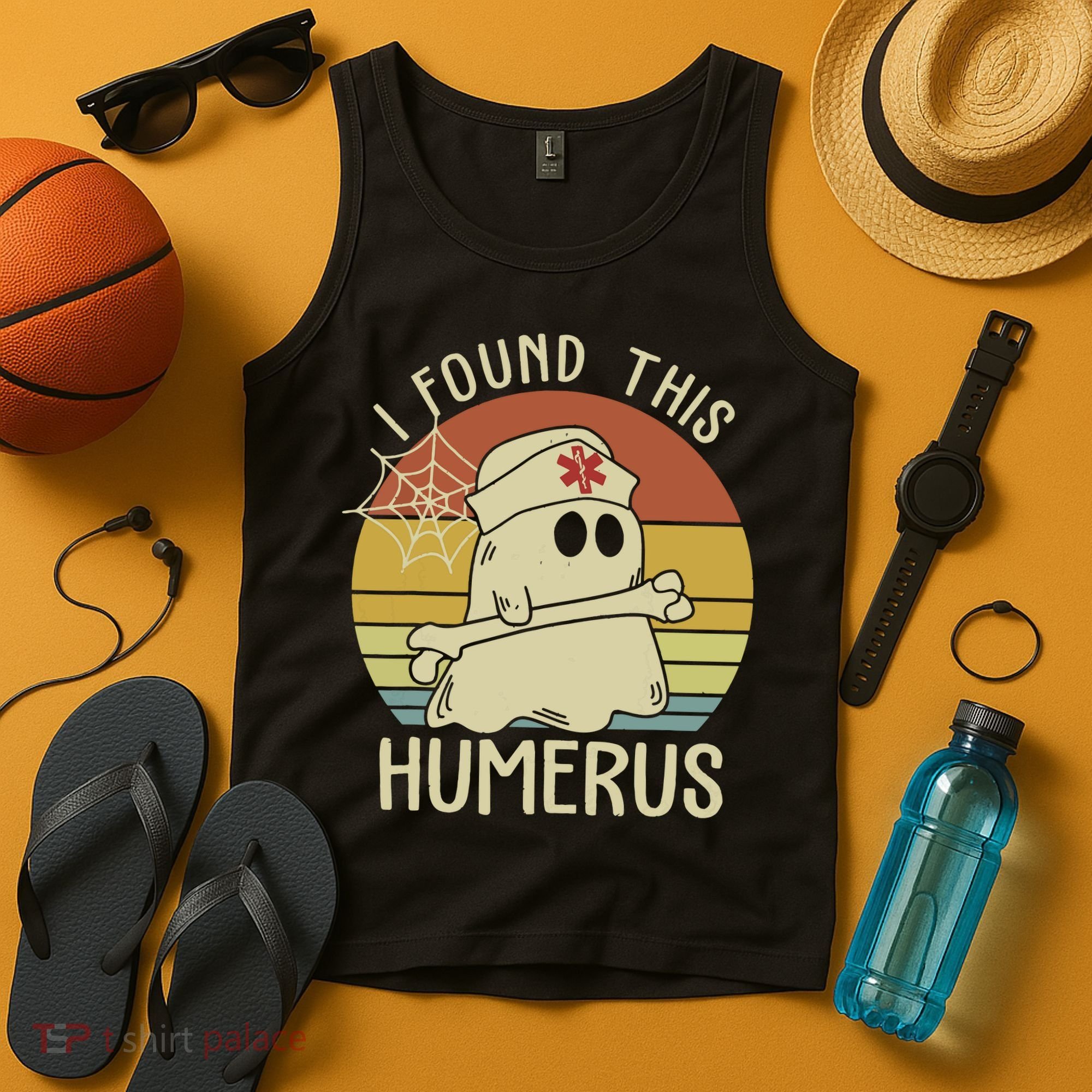 I Found This Humerus Halloween Nurse Nursing Ghost Humorous Tank Top