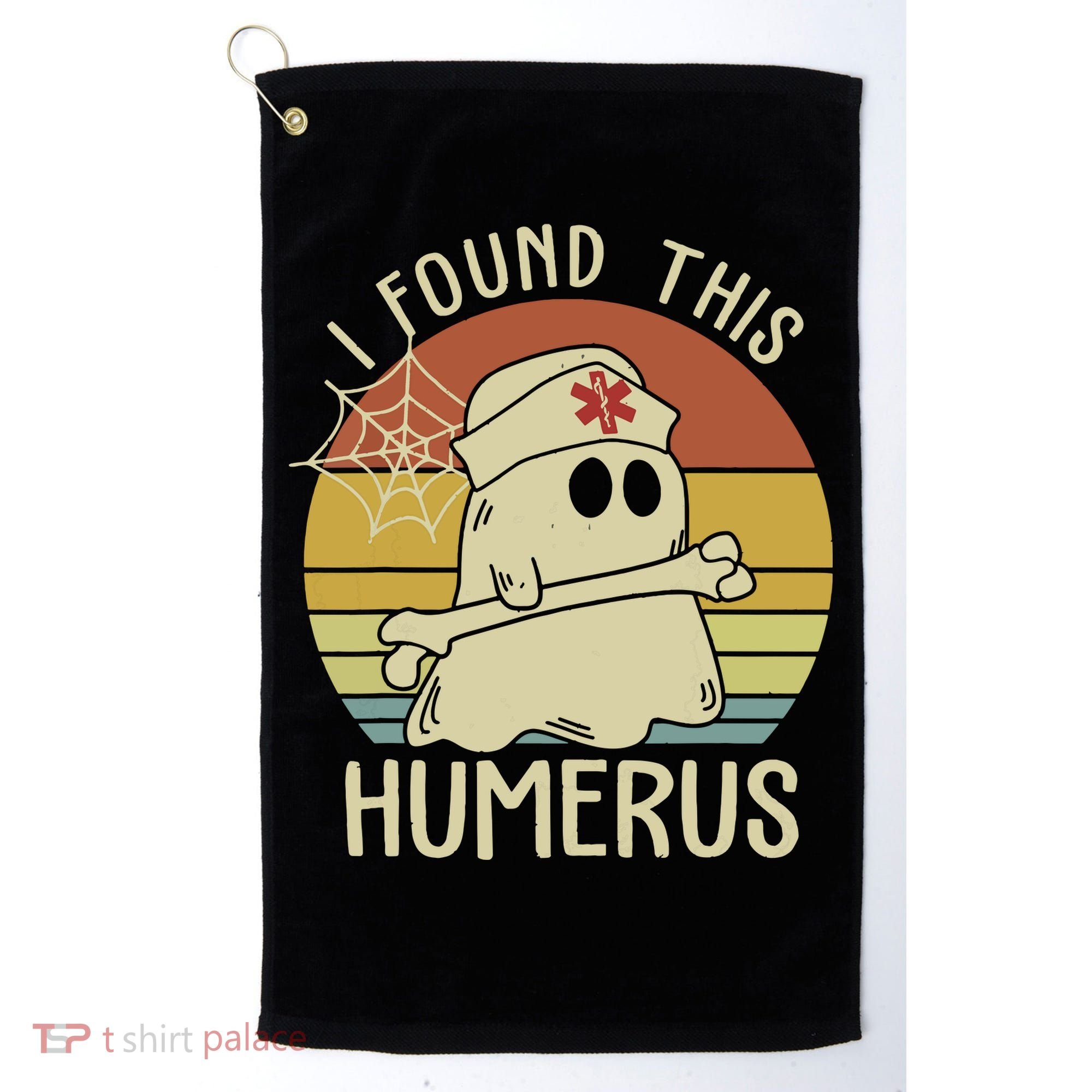 I Found This Humerus Halloween Nurse Nursing Ghost Humorous Golf Towel