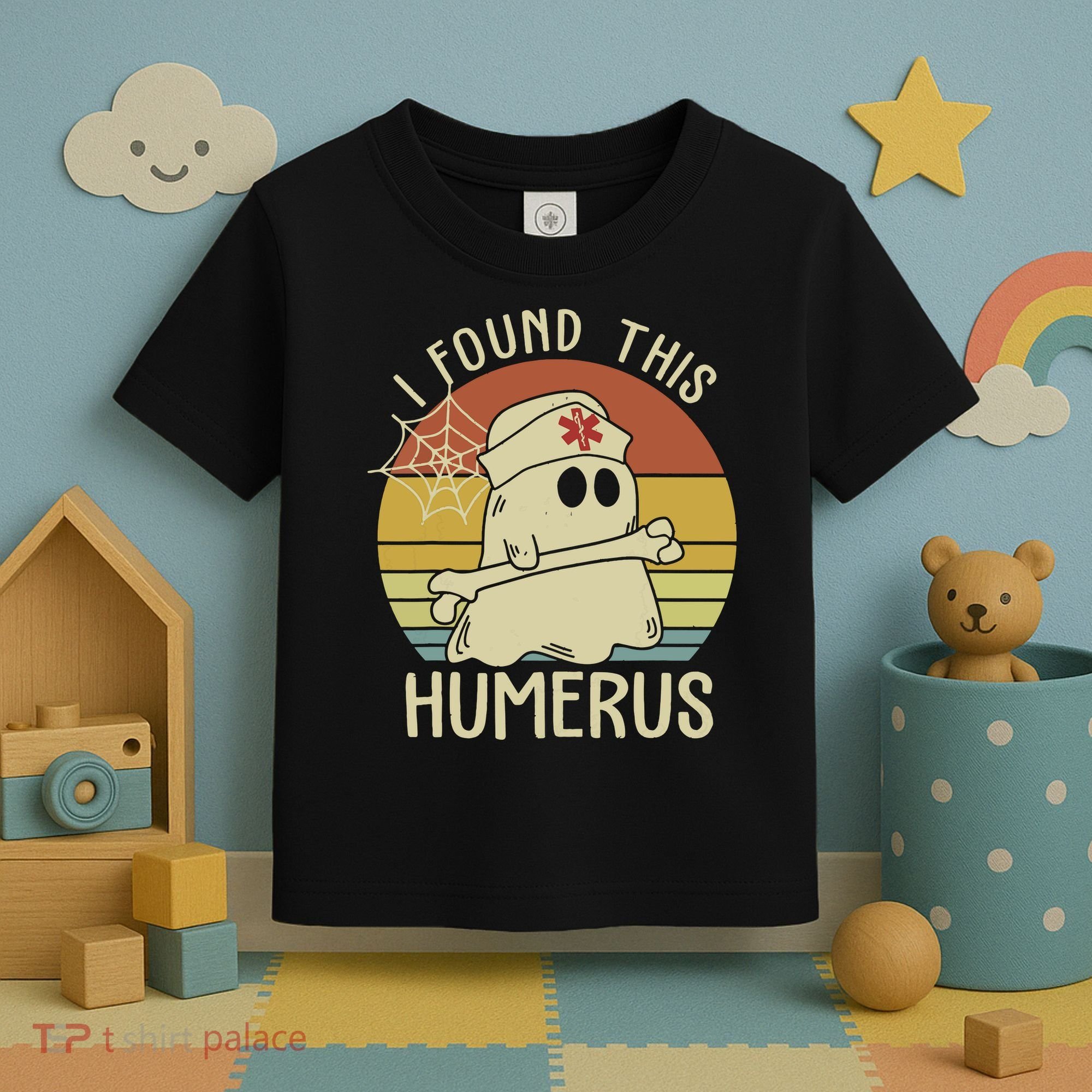 I Found This Humerus Halloween Nurse Nursing Ghost Humorous Toddler T-Shirt