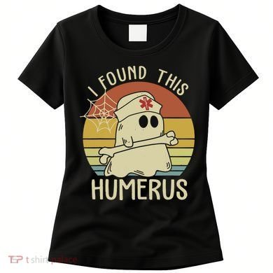 I Found This Humerus Halloween Nurse Nursing Ghost Humorous Women's T-Shirt