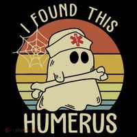 I Found This Humerus Halloween Nurse Nursing Ghost Humorous Women's T-Shirt thumb 6