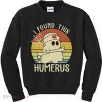 I Found This Humerus Halloween Nurse Nursing Ghost Humorous Kids Sweatshirt thumb 0