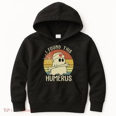I Found This Humerus Halloween Nurse Nursing Ghost Humorous Kids Hoodie