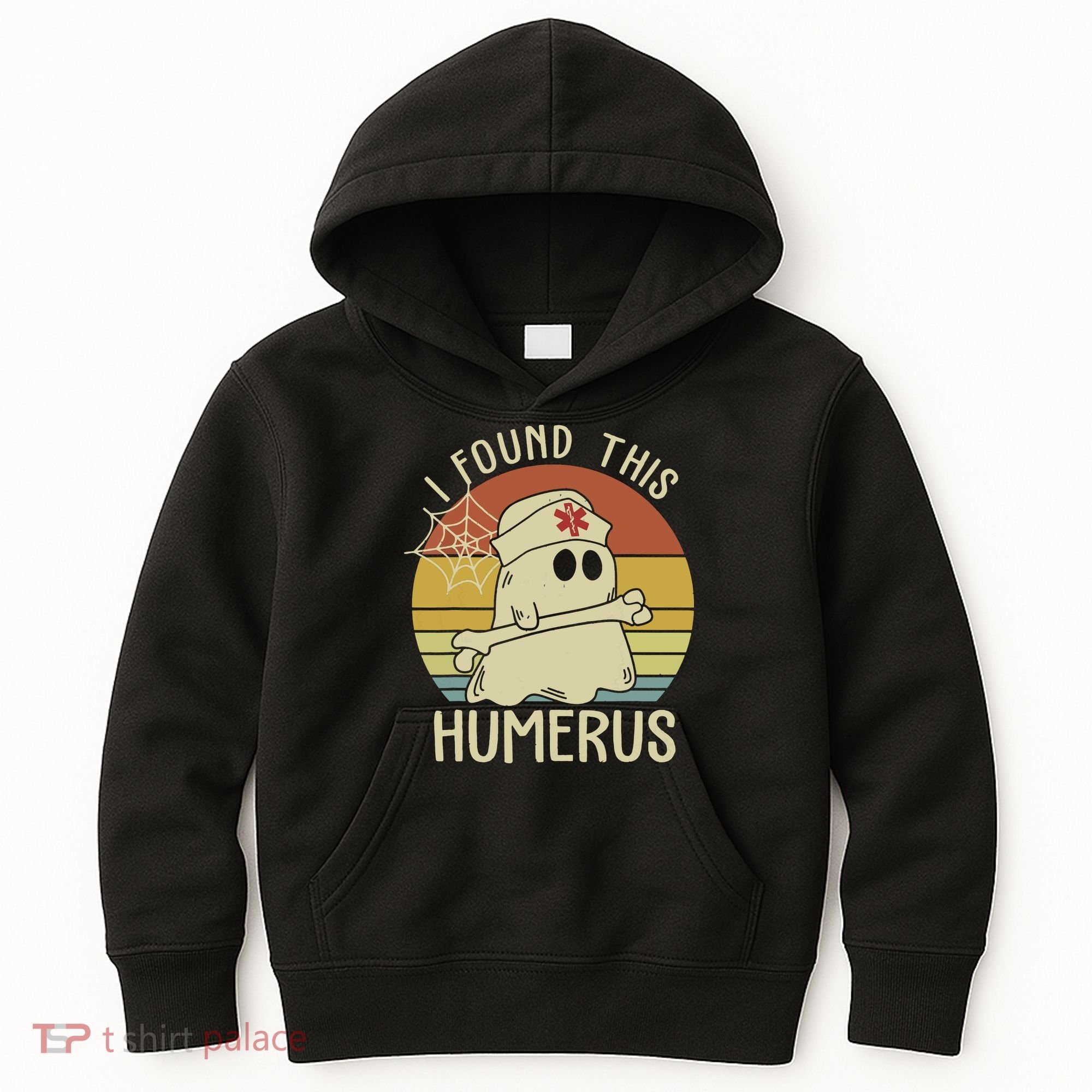 I Found This Humerus Halloween Nurse Nursing Ghost Humorous Kids Hoodie