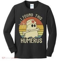 I Found This Humerus Halloween Nurse Nursing Ghost Humorous Kids Long Sleeve Shirt thumb 0