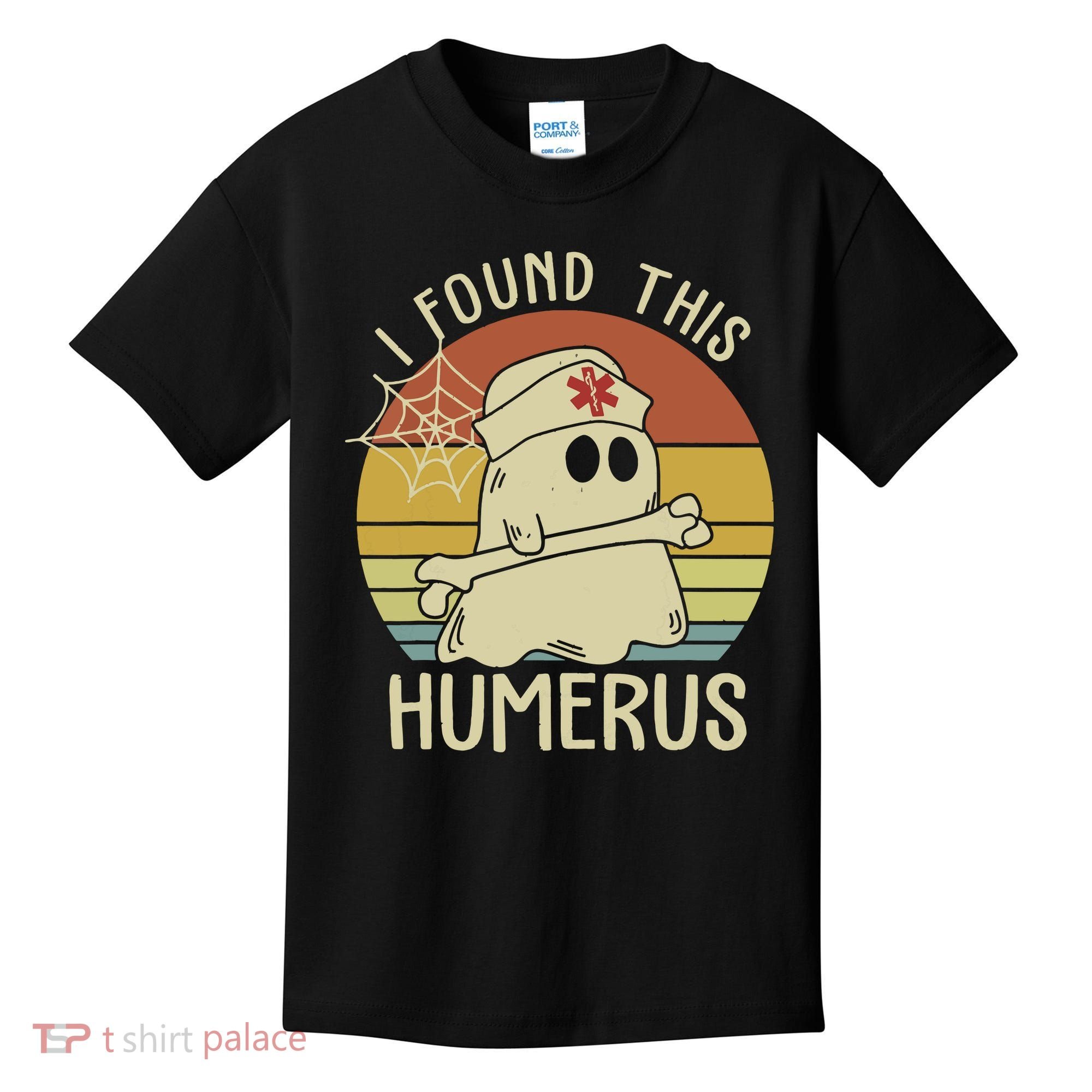 I Found This Humerus Halloween Nurse Nursing Ghost Humorous Kids T-Shirt