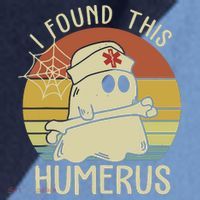 I Found This Humerus Halloween Nurse Nursing Ghost Humorous Raglan Baseball Sleeve Shirt thumb 2