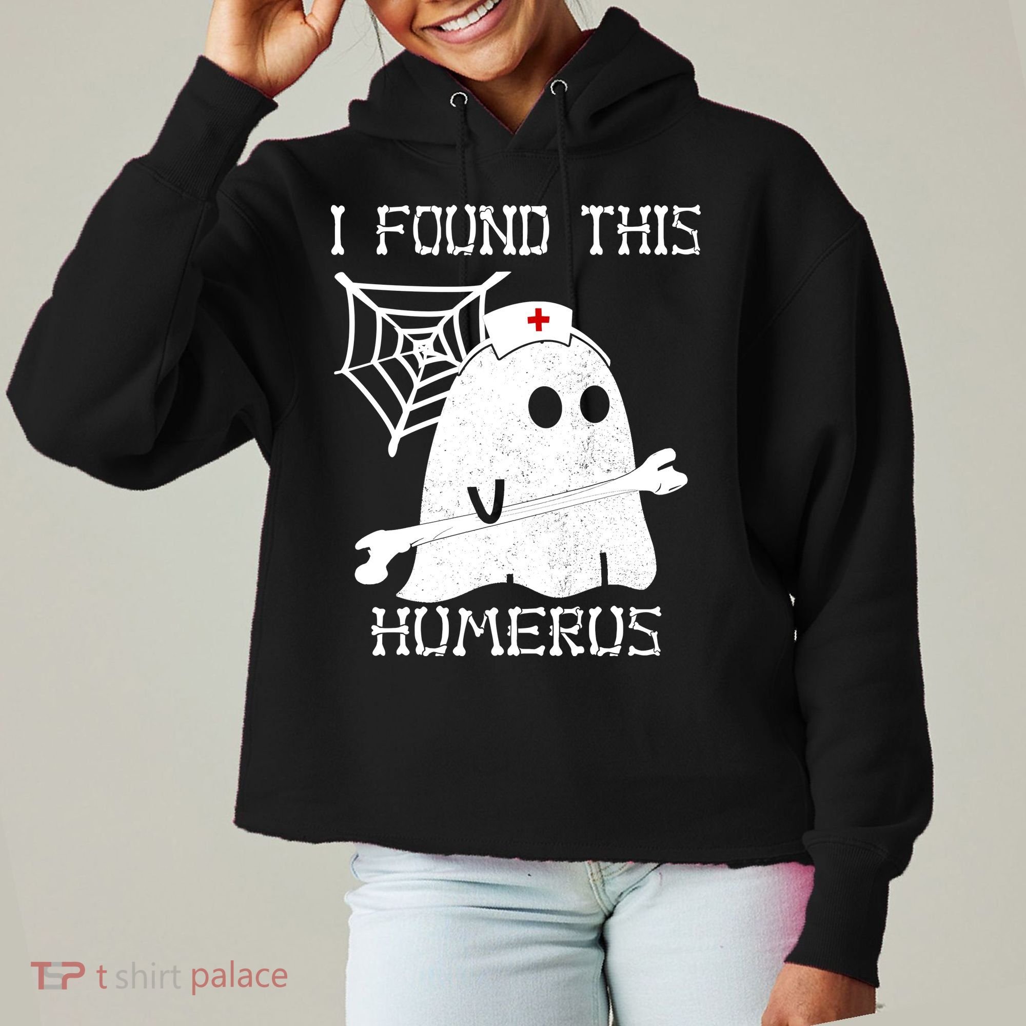 I Found This Humerus Ladies Heavyweight Boxy Pullover Hoodie