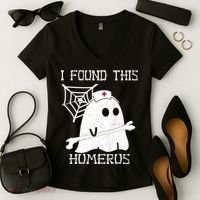 I Found This Humerus Women's V-Neck T-Shirt thumb 2