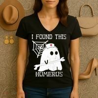 I Found This Humerus Women's V-Neck T-Shirt thumb 3