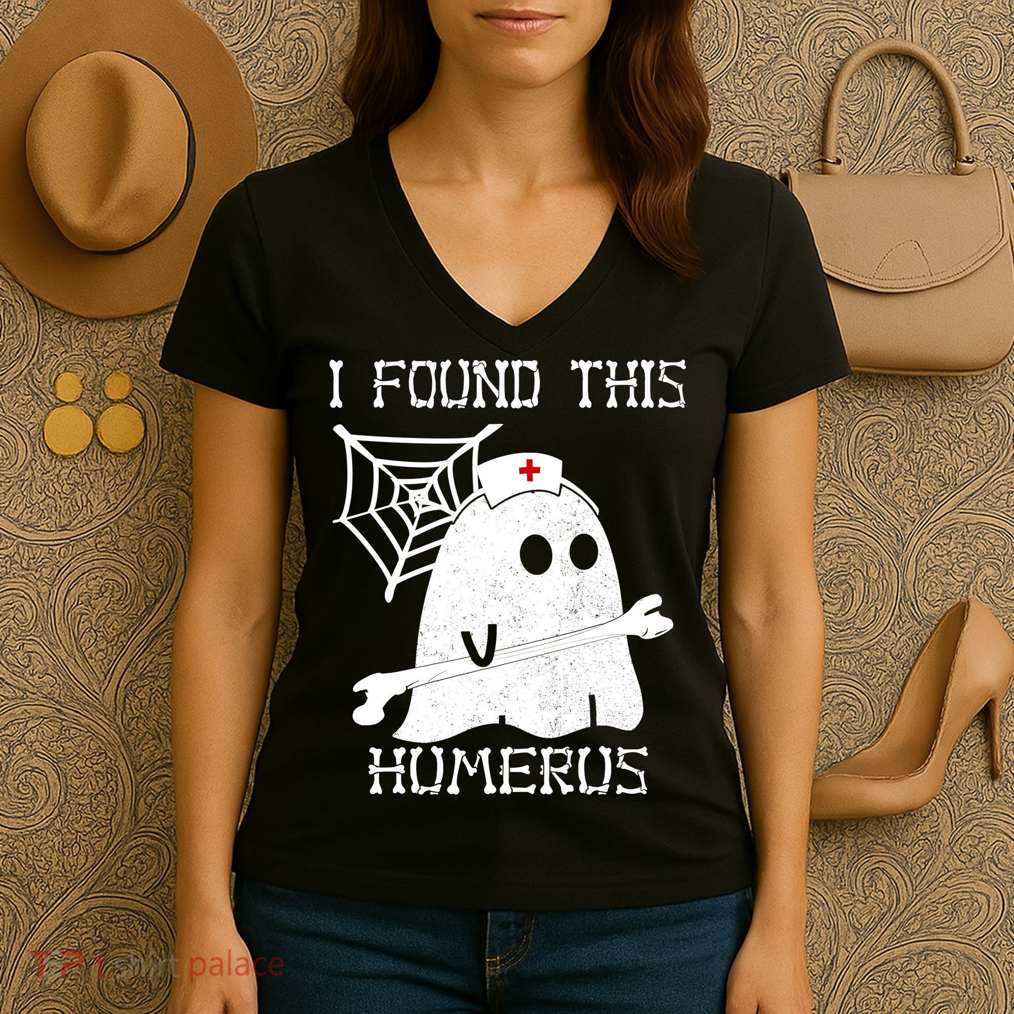 I Found This Humerus Women's V-Neck T-Shirt