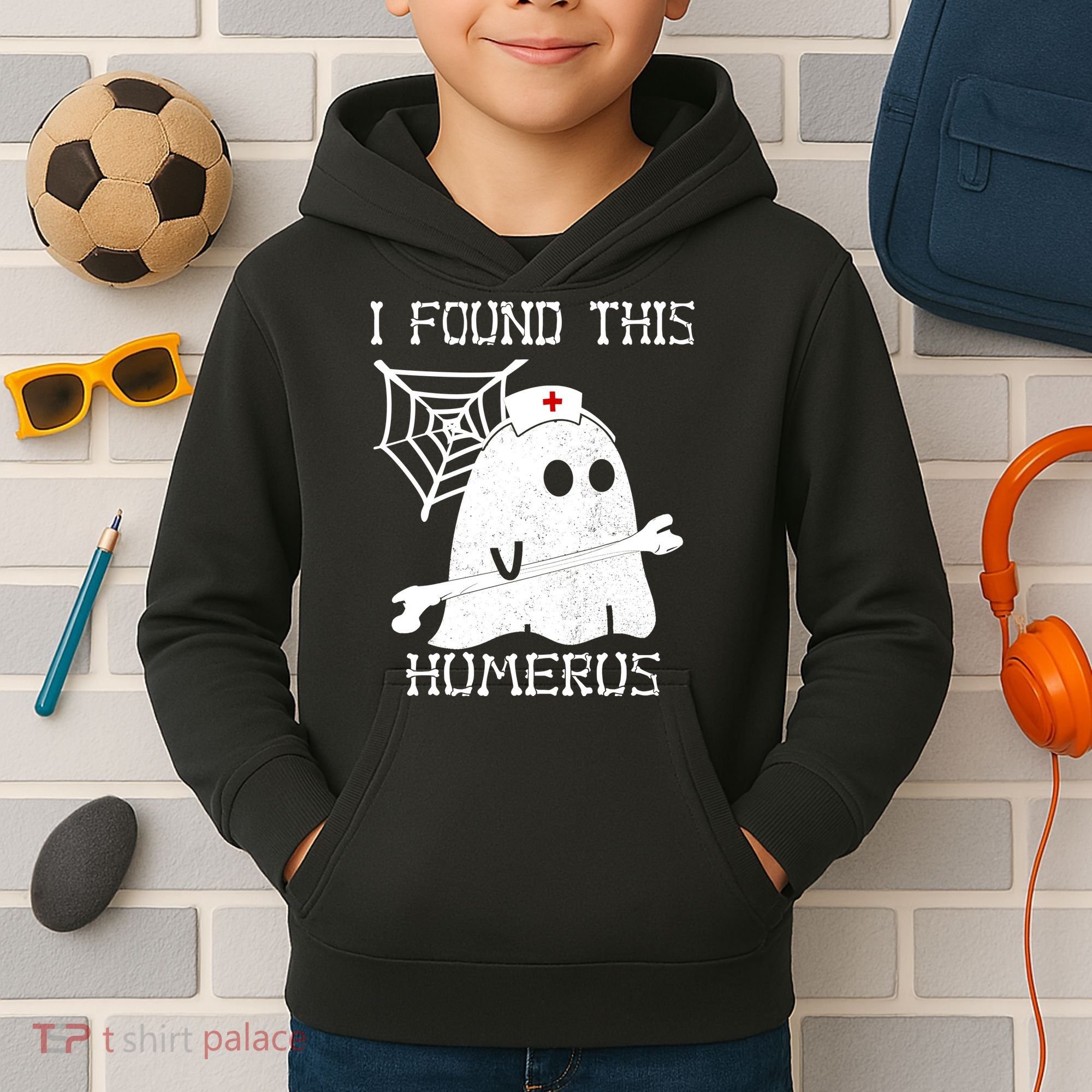 I Found This Humerus Kids Hoodie
