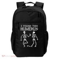 I Found This Humerus Funny Halloween Skeletons Backpack thumb 0