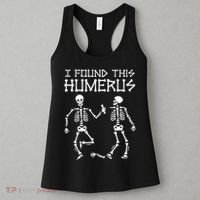 I Found This Humerus Funny Halloween Skeletons Women's Tank Top thumb 3