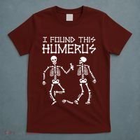 I Found This Humerus Funny Halloween Skeletons T-Shirt thumb 5