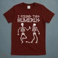 I Found This Humerus Funny Halloween Skeletons T-Shirt thumb 5