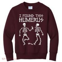 I Found This Humerus Funny Halloween Skeletons Kids Sweatshirt thumb 0