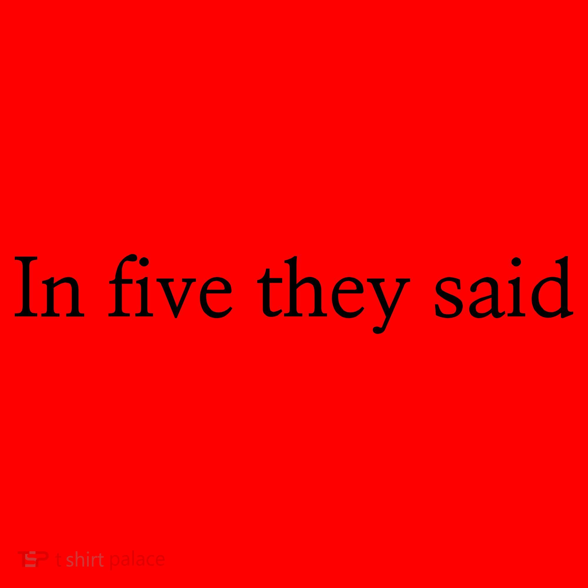 In Five They Said Santa Hat