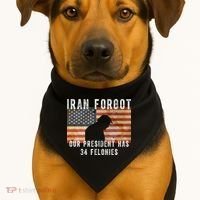 Iran Forgot Trump Has 34 Felonies USA-Made Doggie Bandana thumb 1