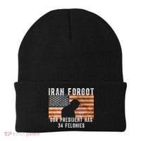 Iran Forgot Trump Has 34 Felonies Beanie thumb 0