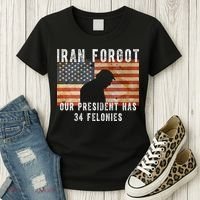 Iran Forgot Trump Has 34 Felonies Women's T-Shirt thumb 3