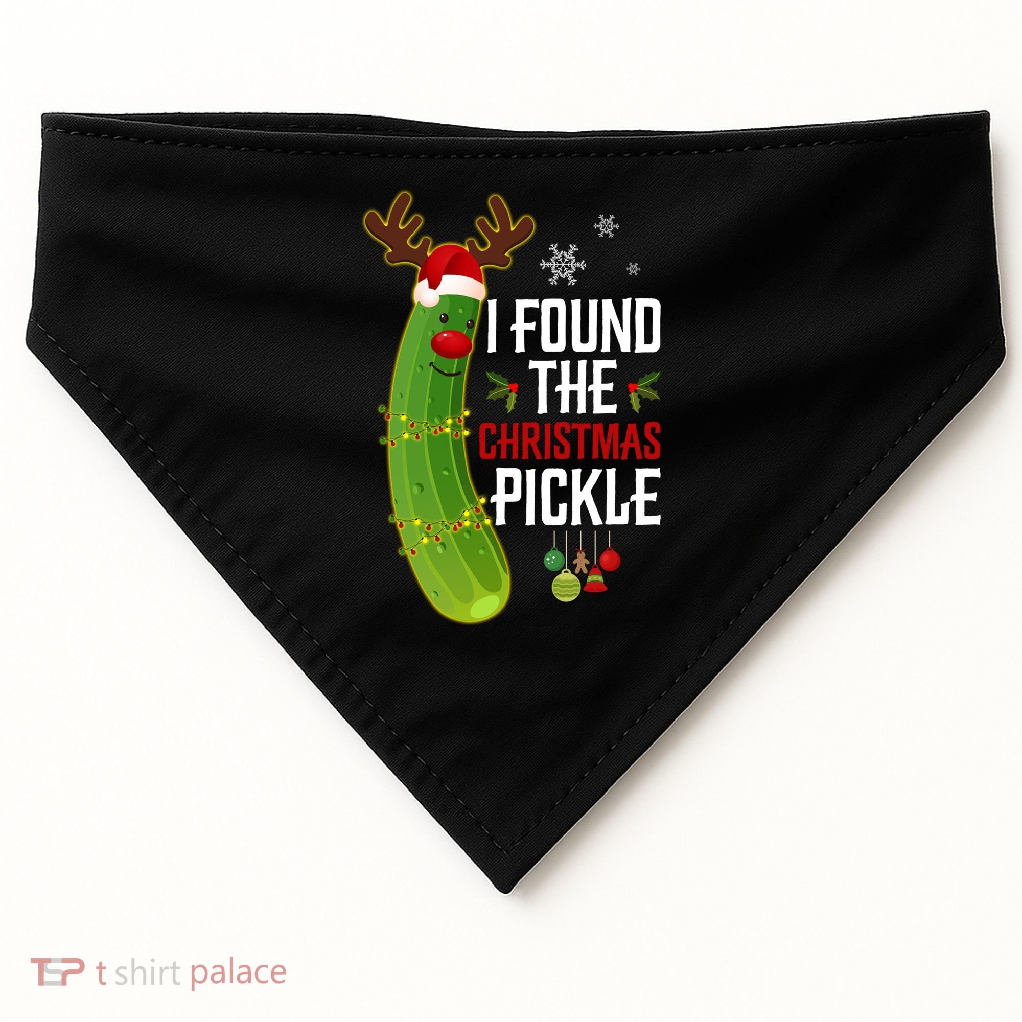 I Found The Christmas Pickle Gift USA-Made Doggie Bandana