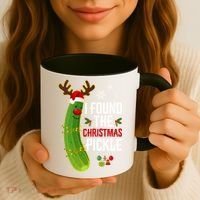I Found The Christmas Pickle Gift Coffee Mug thumb 3