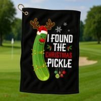 I Found The Christmas Pickle Gift Golf Towel thumb 1