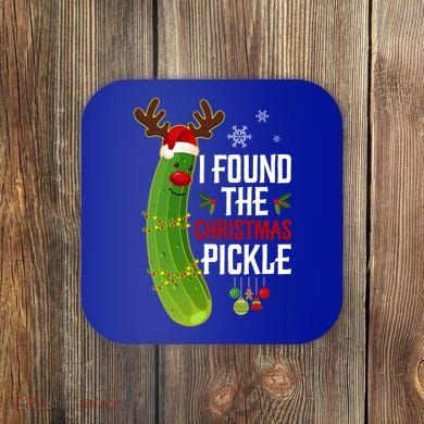 I Found The Christmas Pickle Gift Coaster