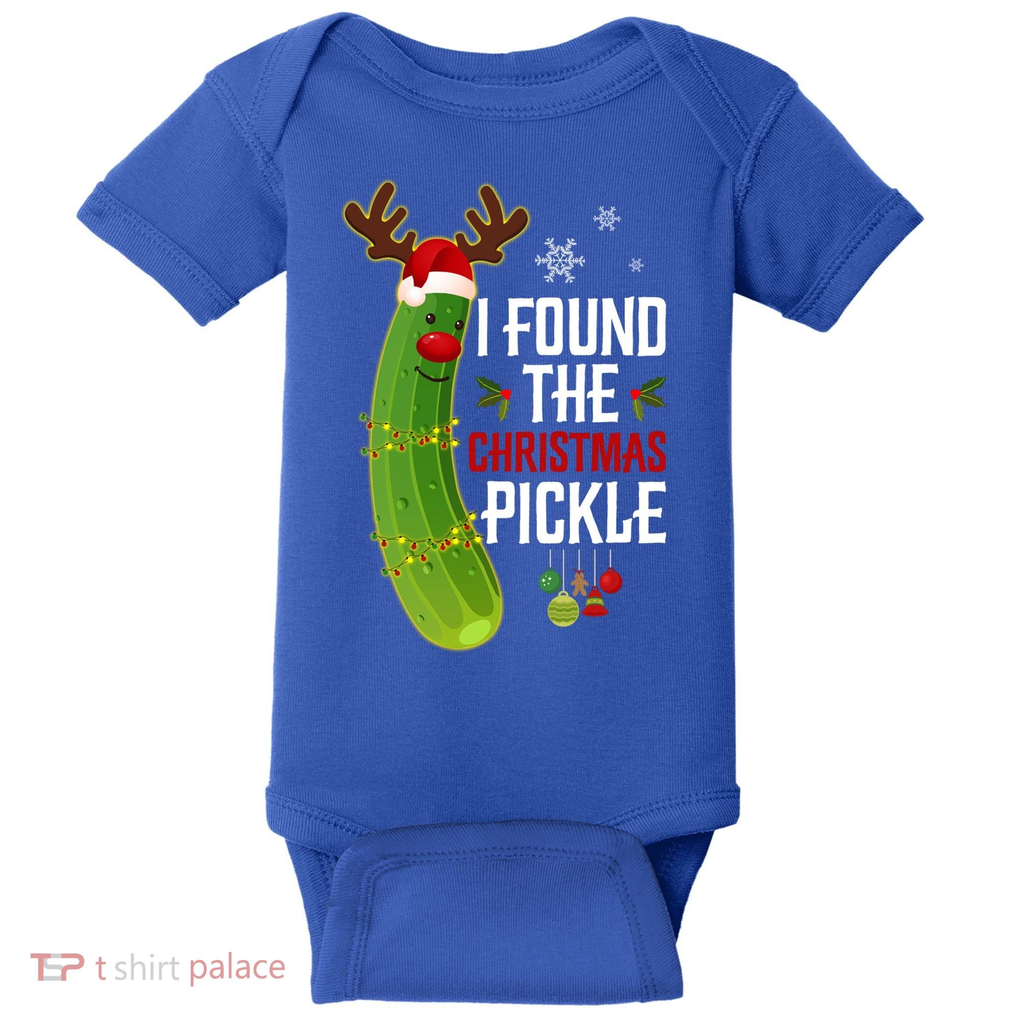 I Found The Christmas Pickle Gift Baby Bodysuit